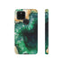 Green Geode in Watercolor - Impact Resistant Phone Case Google Pixel 5 5G Matte